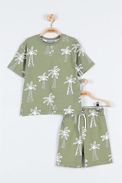 skycott Dvostruki set za dečake - B okrugla kragna Palm B Štampano kratke hlače