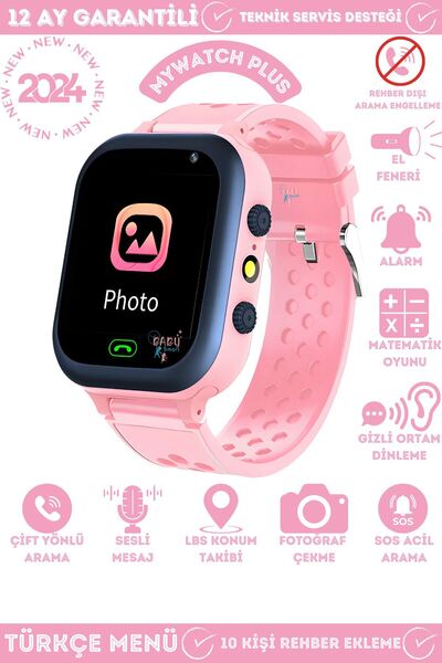 MyWatch Plus LBS Konumlu Akıllı Çocuk Takip Saati Sim Kartlı Arama, Kameralı,...