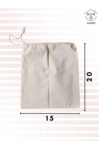 ALERSS 15x20 Cm 1 Adet Hambez Kese - Nişan, Kına, Düğün, Seminer, Organizer Düzenleyici Ham Bez Kese