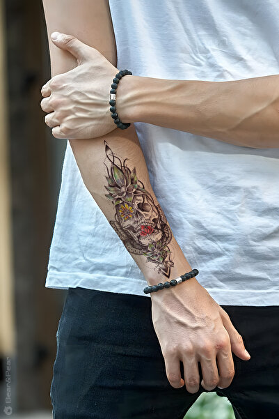 BP Tattoo Fantastic Skull Kuru Kafa Geçici Dövme