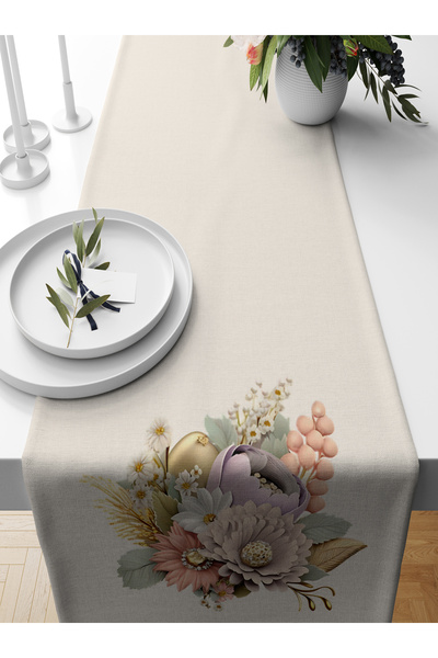 Bertille Home Σειρά λουλουδιών 140x40 cm Digital Printed Runner