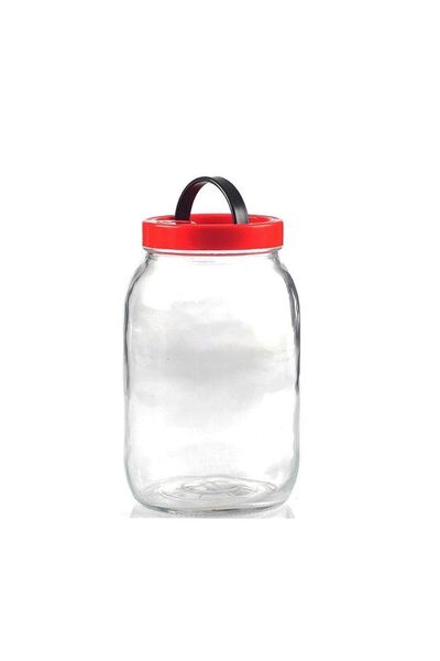 NESS AVM Large Glass Jar with Lid (5.000 Cc.) 5 Lt Pulses Pickle Jar Hand Held Jar