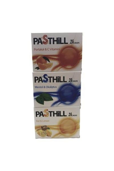 LedaPharma Pasthıll 24 Capsule Drops Vitamin C - Lemon - Orange - Menthol