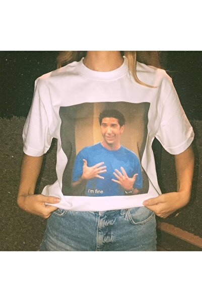 Kalic Studio Tricou I'm Fine Alb