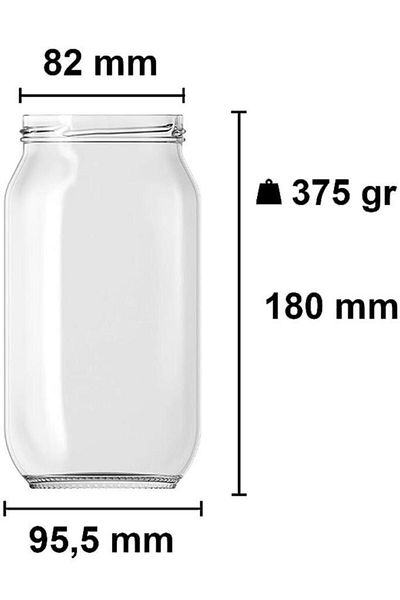 Paşabahçe 6 Pieces 1000cc Glass Transparent Metal Lid Tomato Canned Jam Jars