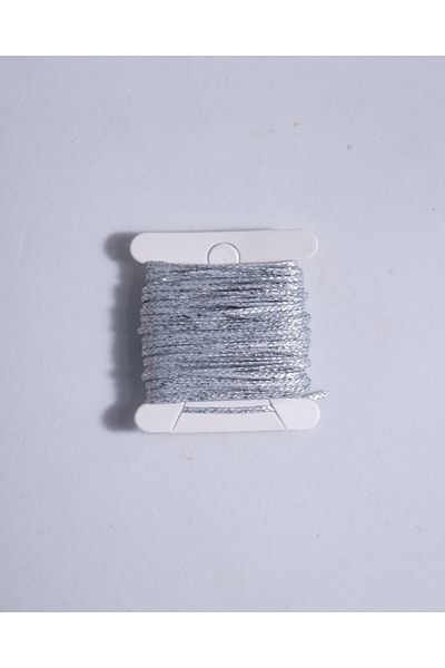 Eskişehir hobi sanat Κολιέ με ασημένιο σχοινί 5 μέτρων 1 mm - Βραχιόλι με κερωμένο σχέδιο