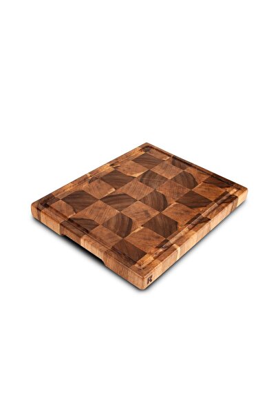 REPLA Design & Handmade Damalı Ceviz Ahşap Kesme Tahtası - End Grain -el Yapımı