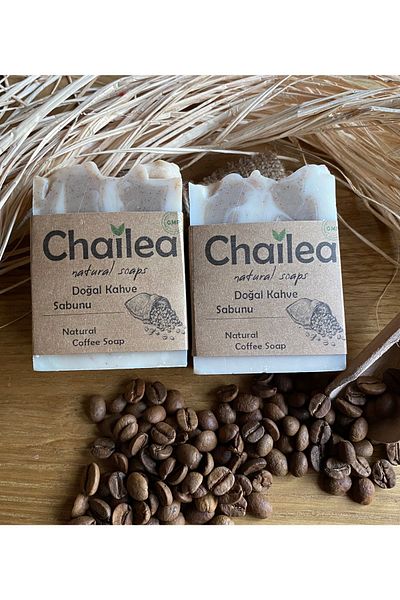Chailea صابون القهوة الطبيعي الطبيعي المصنوع يدوياً 100 جرام 2 عبوة