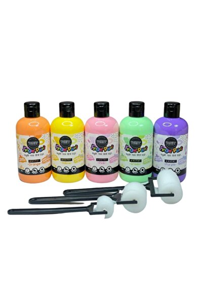 MammacomicaDough 5'li Pastel Mammacomica Yıkanabilir Parmak Boyası-5* 250ml- ...
