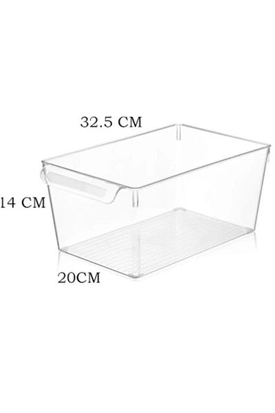 Hilamingo Home 3 Pieces Refrigerator In-Cabinet Organizer Multi-Purpose Organizer Fruit Vegetable Bathroom Basket (20x32,5x14cm)