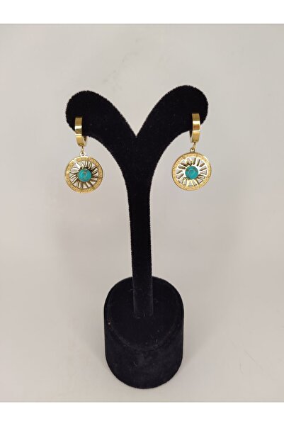 Romea Sun Patterned Anti-Tarnish Steel Clip Earrings