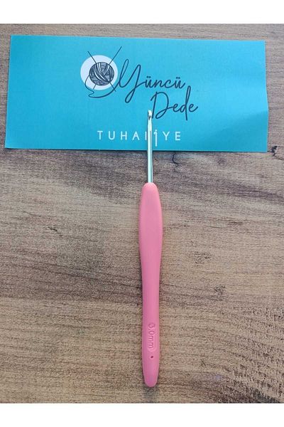 ORFE Knitting Paper Yarn Knitting Crochet for Bag Making Wool Knitting Crochet Hook with Silicone Handle 3.5 Size (3.5MM)