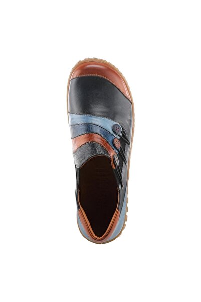 İNZE AYAKKABI Navy Blue Tan Multi Leather Casual Shoes - Model Name - Sydney