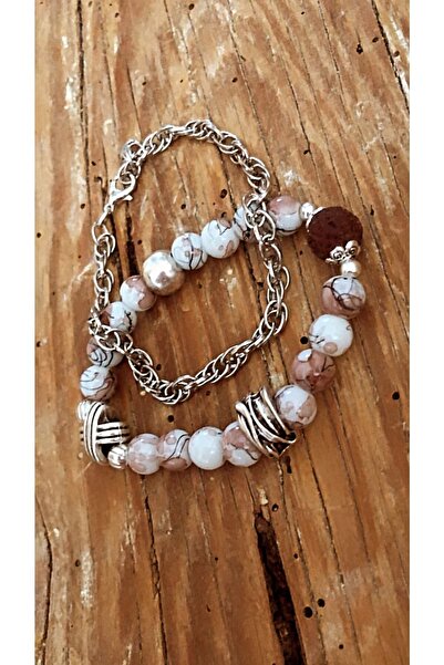 by özllem Design Bracelet Set with Pastel Glass Beads