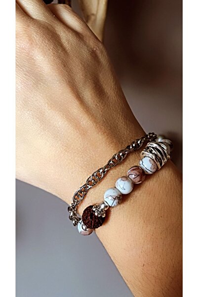 by özllem Design Bracelet Set with Pastel Glass Beads