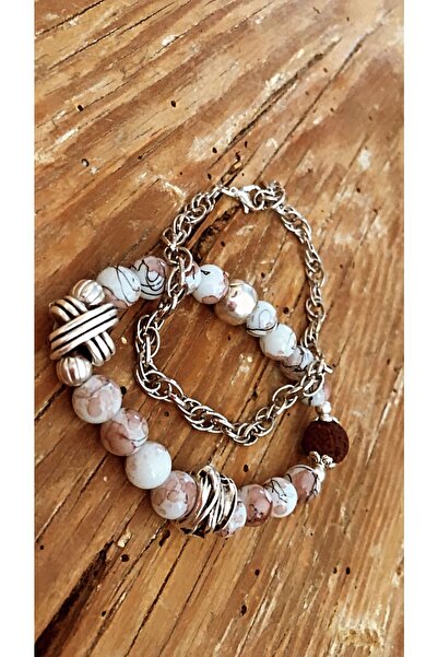 by özllem Design Bracelet Set with Pastel Glass Beads