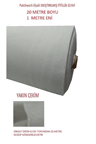 U5 FASHION 20 Metre Fitillik Elyaf 100gr Sıkıştırılmış 1metre En Hobi Patchwo...