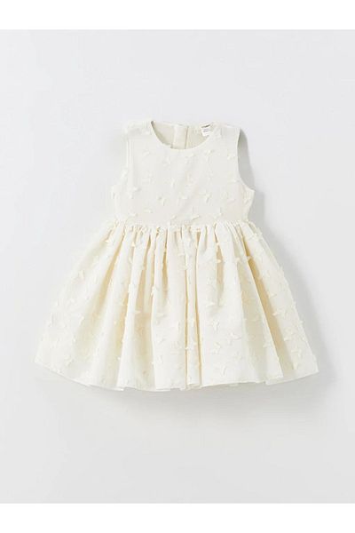 LC Waikiki LCW Baby - Crew Neck Sleeveless Lace Dress for Baby Girl