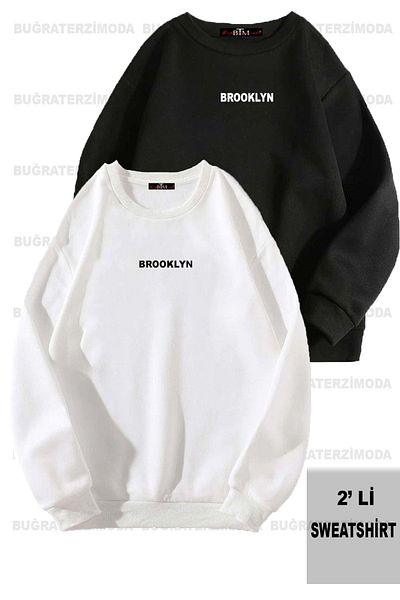 EFFRENATU Brooklyn Printed Unisex Oversize Hooded Sweatshirt