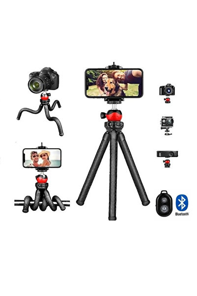 İstanbul Teknoloji Esnek Flexible Tripod Kamera Profesyonel Telefon Tutucu 36...