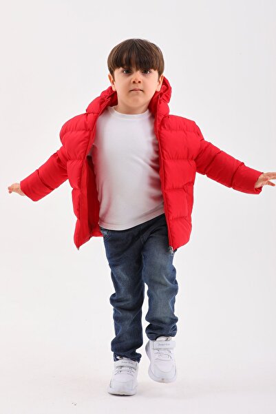 ÖNDER MODA Children's Water and Windproof Hooded Puffer Jacket