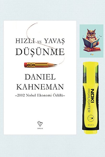 Varlık Yayınları Hızlı ve Yavaş Düşünme-Daniel Kahneman-Varlık Yayınları-Sarı Fosforlu Kalem-Not Defter Seti