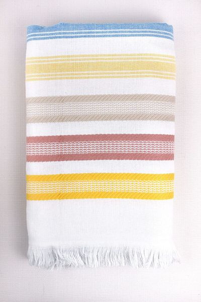 Taka Fabrics Πετσέτα παραλίας και σπιτιού Peshtamal 100% βαμβάκι 75x150cm 8658 V1