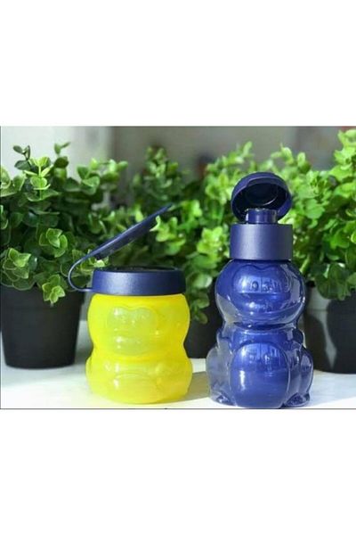 Tupperware Feeding Bowl and Figured Bottle Set of 2