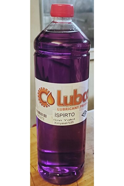LUBCO Ispirto Sıvı Yakıt Mor Renk Deney Labaratuar Ateş Tutuşturma Uygun 1 Litre