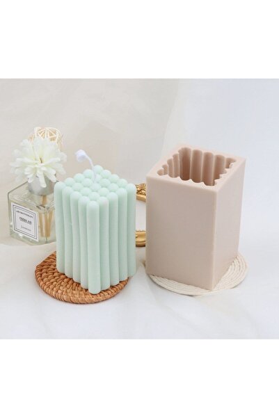 ÇAĞATÖLYE Silikon Kalıbı Kare Silindir Mum Kalıbı