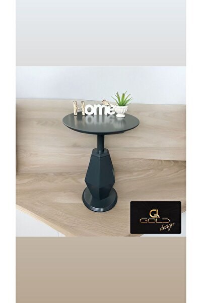 Gold Design PRİZMA ANTRASİT renk yan sehpa 55 cm zigon