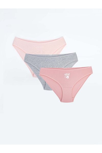 LC Waikiki Bikini pentru femei cu imprimeu LCW - Pachet de 3 chiloți