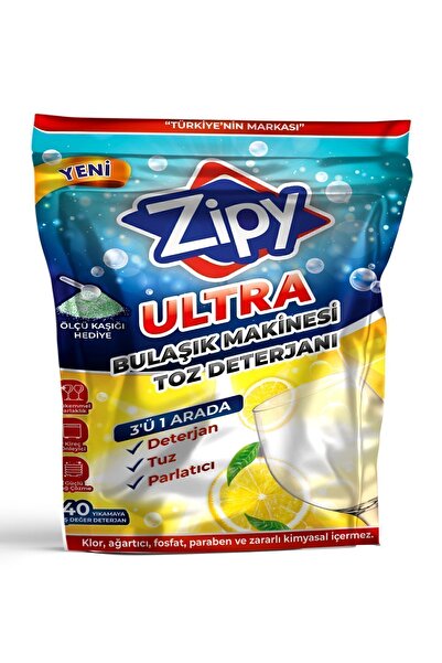 zipy Bulaşık Makinası Toz Deterjanı En Az 40 Yıkama Hepsi Bir Arada Yerli Üretim
