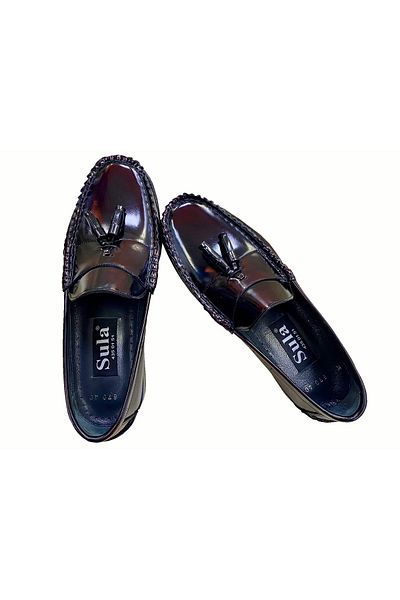 SULA Claret Red Men's Loafer - Leather Tasseled, Leather Inside