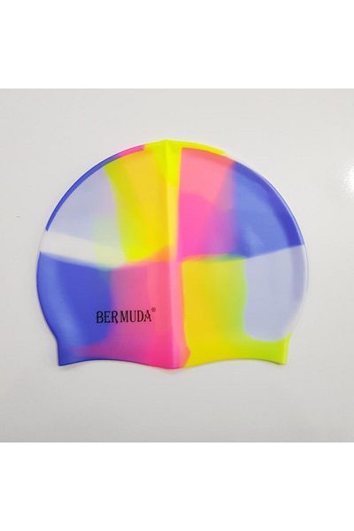 BERMUDA Cască de înot pentru piscină din silicon cu model curcubeu