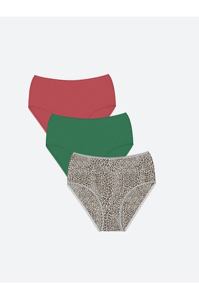 LC Waikiki LCW-gemustertes 3-teiliges klassisches Höschenpaket