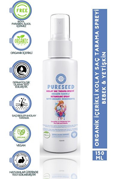 PURESEED NATURAL İçerikli Kolay Saç Tarama Spreyi - 150 ML