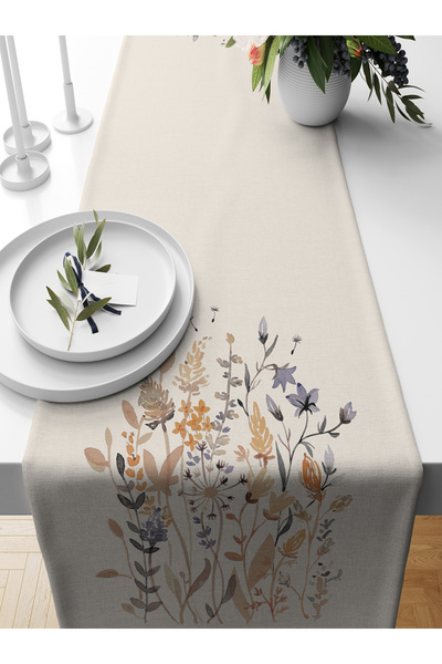 Bertille Home Σειρά λουλουδιών 140x40 cm Digital Printed Runner