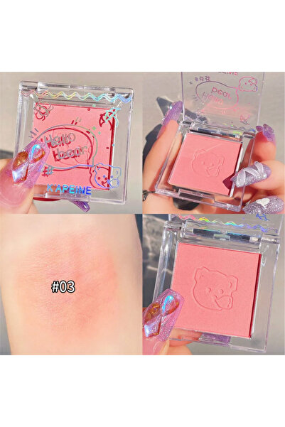 Kapeine Hello bear allık, Çok amaçlı allık, Toz allık, Doğal görünüm sunan, u...