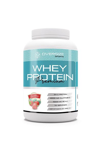 Oversize Sports Premium Whey Protein - Strawberry 2380g, 72 Servings