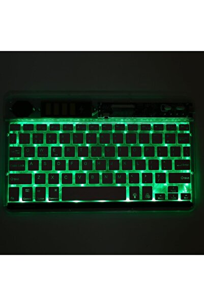 corcishop Huawei MatePad 10.4'' 2019 Uyumlu Bluetoothlu Klavye Rgb Işıklı Türkçe