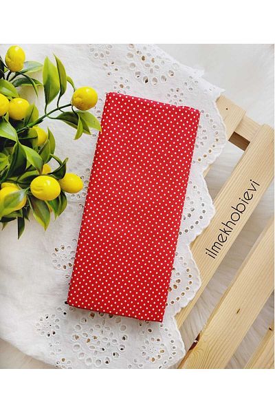 ilmekhobievi Poplin Fabric Polka Dot cotton 50 x170 cm 1 piece