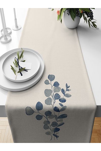 Bertille Home Σειρά λουλουδιών 140x40 cm Digital Printed Runner
