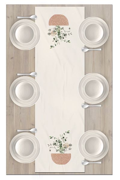 Bertille Home Series 140x40 Cm Digital Printed Minimalist Runner