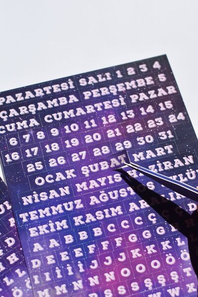 sticker Galaksi Planner Sticker Günler, Aylar (1 sayfa) / Scrapbook