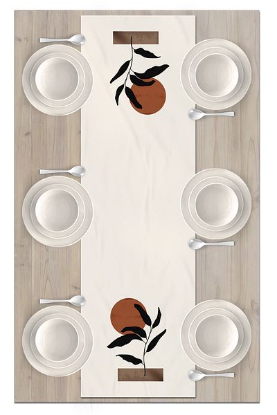 Bertille Home Series 140x40 Cm Digital Printed Minimalist Runner