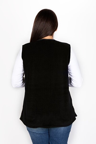 Kardelen Butik Ümraniye Kadın Siyah Polar Yelek