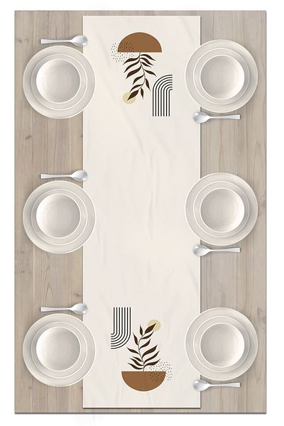 Bertille Home Series 140x40 Cm Digital Printed Minimalist Runner