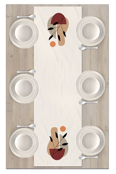 Bertille Home Series 140x40 Cm Digital Printed Minimalist Runner