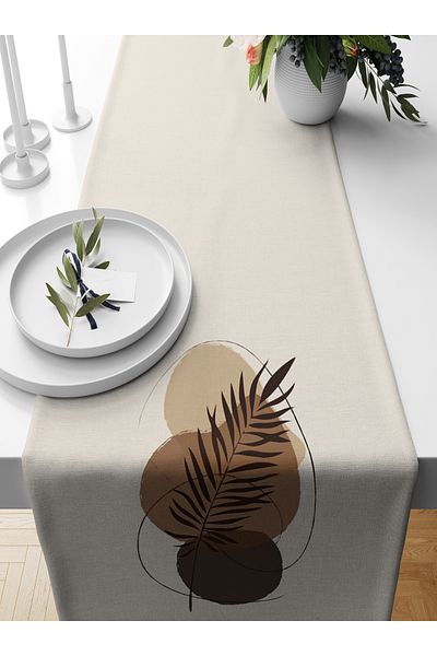 Bertille Home Series 140x40 Cm Digital Printed Minimalist Runner